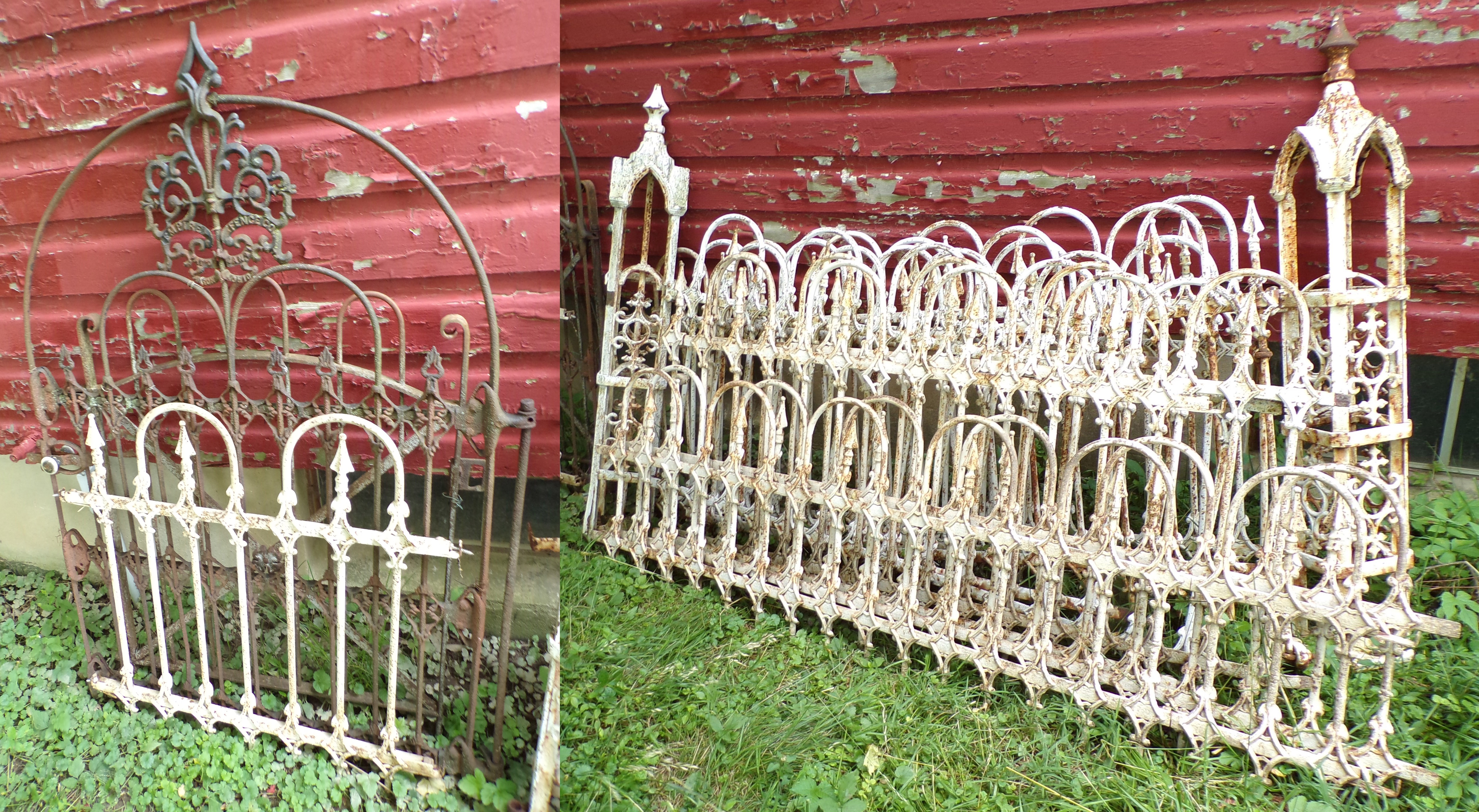 Appraisal: Empire Fence Co Akron OH cast iron gate and approximately