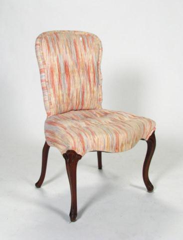 Appraisal: French style boudoir chair with gathered upholstery