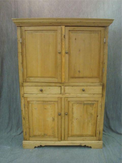 Appraisal: Pine Drawer and Door Armoire From a Bronxville home Dimensions