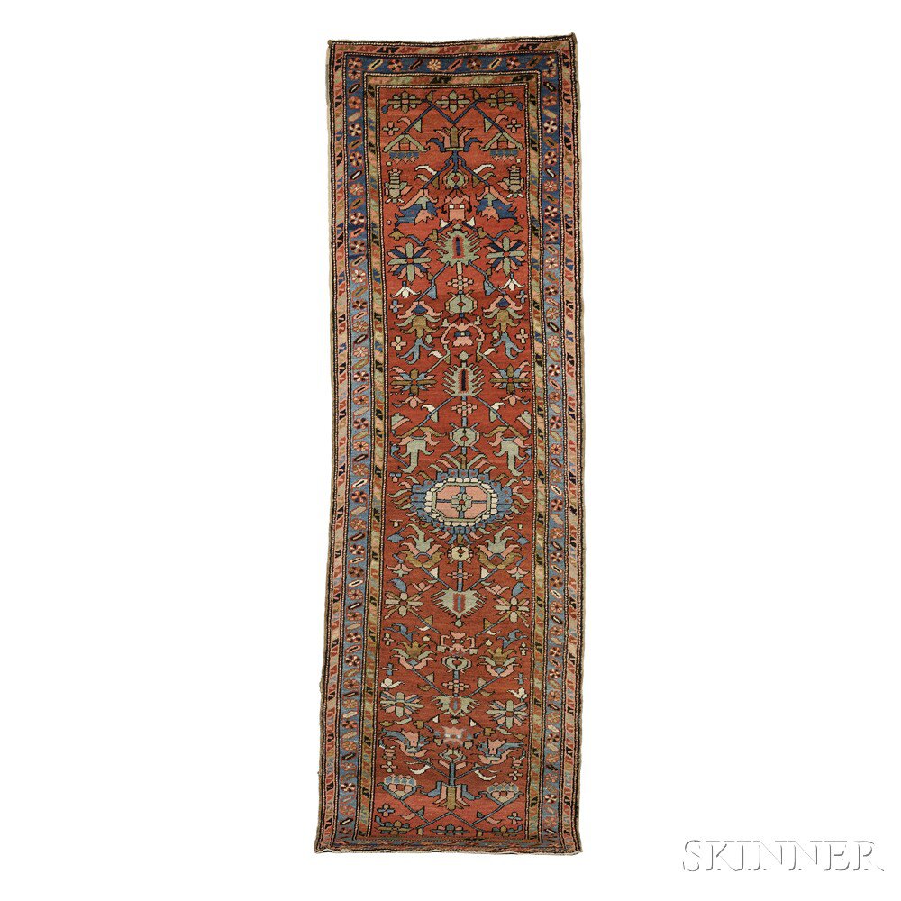 Appraisal: Heriz Long Rug Northwest Persia early th century the stylized