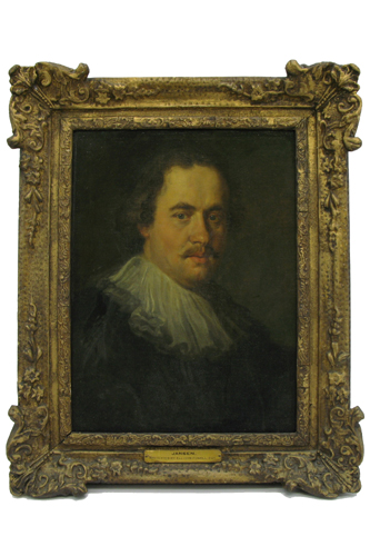 Appraisal: JANSEN TITLED PORTRAIT OIL ON CANVAS th century Man with