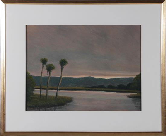 Appraisal: Pastel coastal scenes signed Knox th st century framed sight