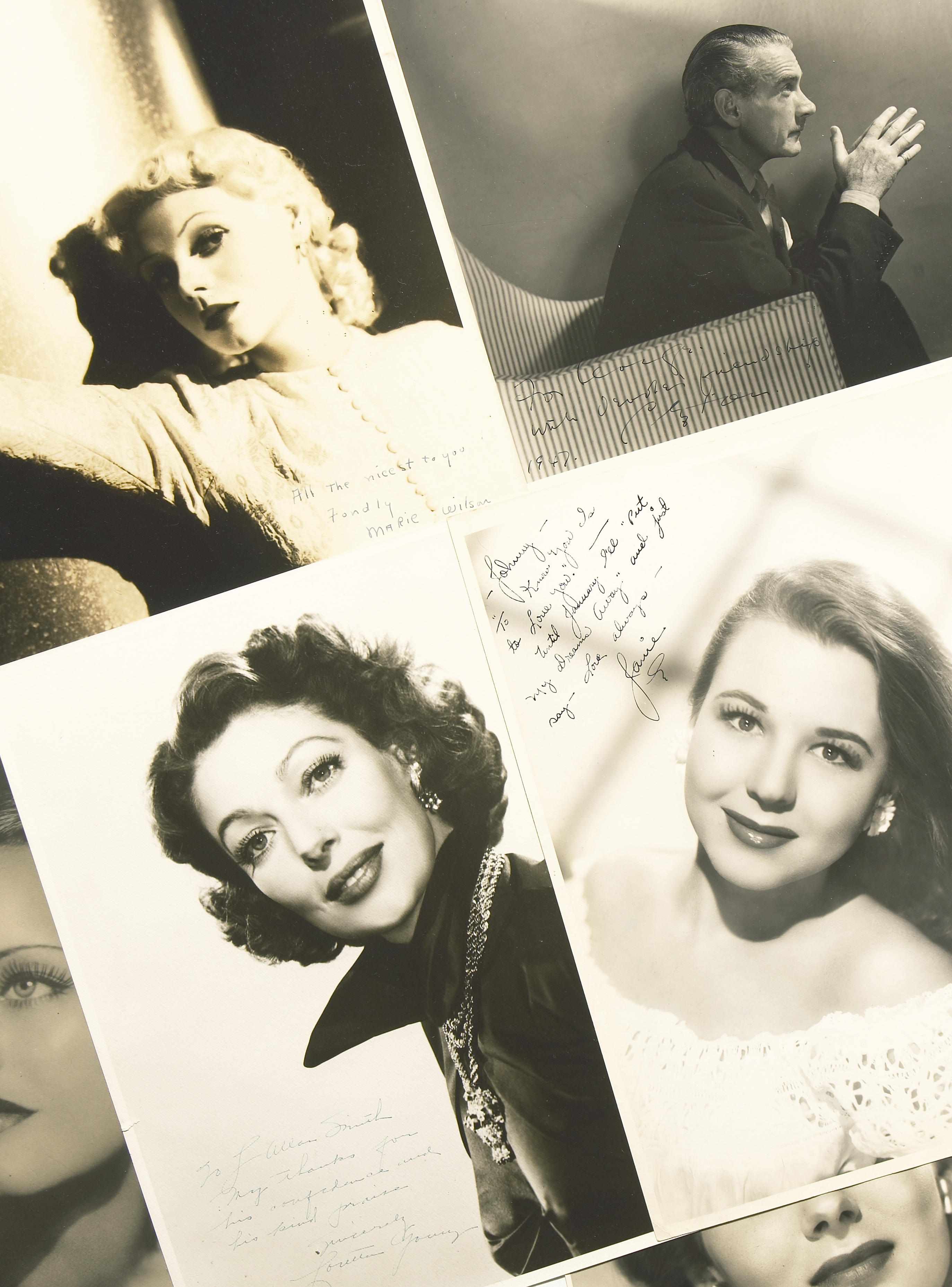 Appraisal: Vintage Hollywood star signed photos A group of twenty-six large