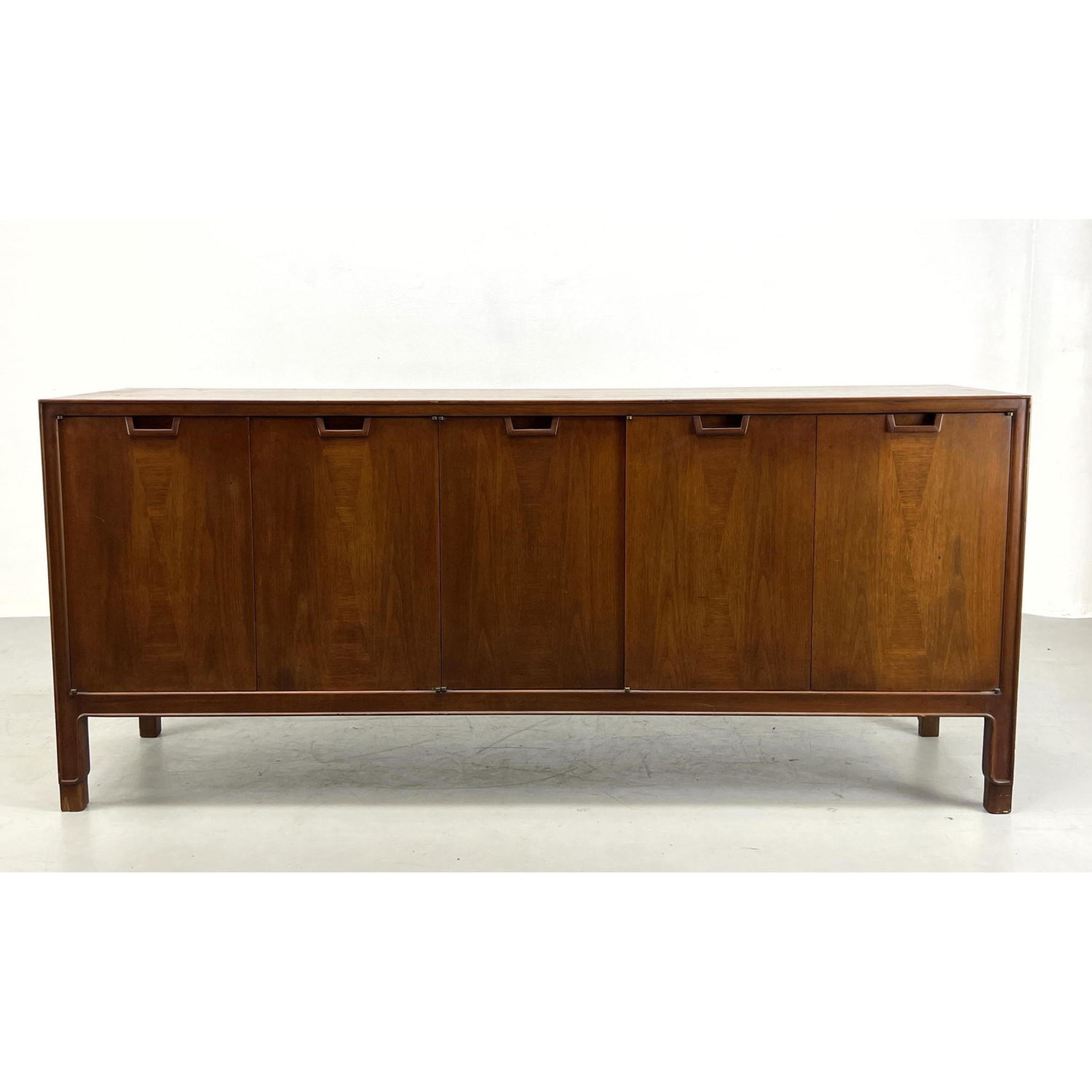 Appraisal: Janus Collection Walnut Credenza Sideboard with doors Dimensions H inches