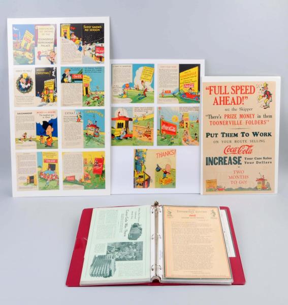 Appraisal: 's Coca-Cola Toonerville Poster Cards Etc Features all cards which