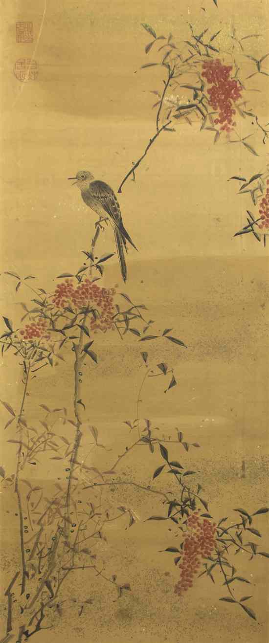 Appraisal: A Painting on Paper Ito Jakuchu - depicting a bird