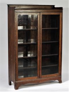 Appraisal: Early C American Mahogany Glass Door Bookcase UNITED STATES EARLY