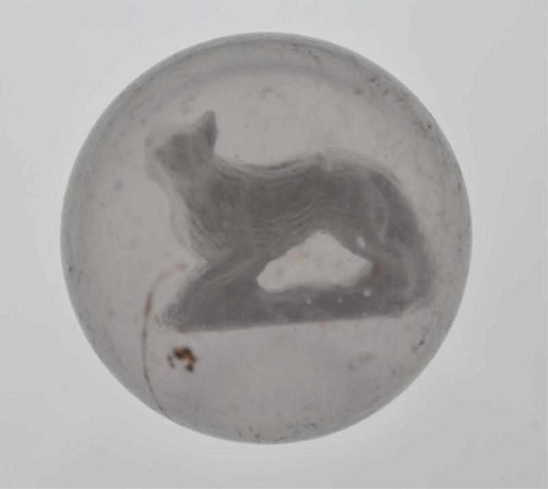 Appraisal: Donut Hole Fox Sulphide Marble Description Precision crafted with open