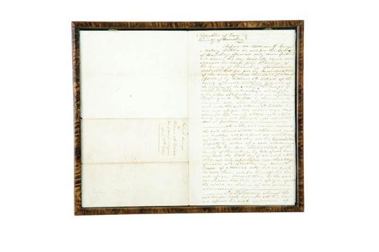 Appraisal: RECEIPT FOR THE PURCHASE OF SLAVES Ink on paper pp