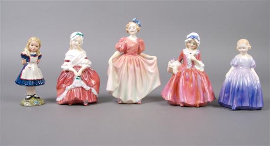 Appraisal: A Group of Royal Doulton Miniature Porcelain Figures Height of