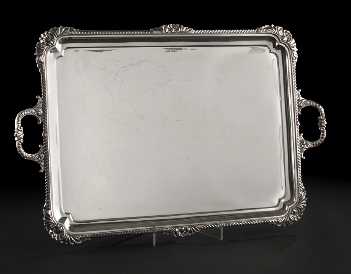 Appraisal: Good Edwardian Sterling Silver Tray hallmarked Sheffield - by Charles