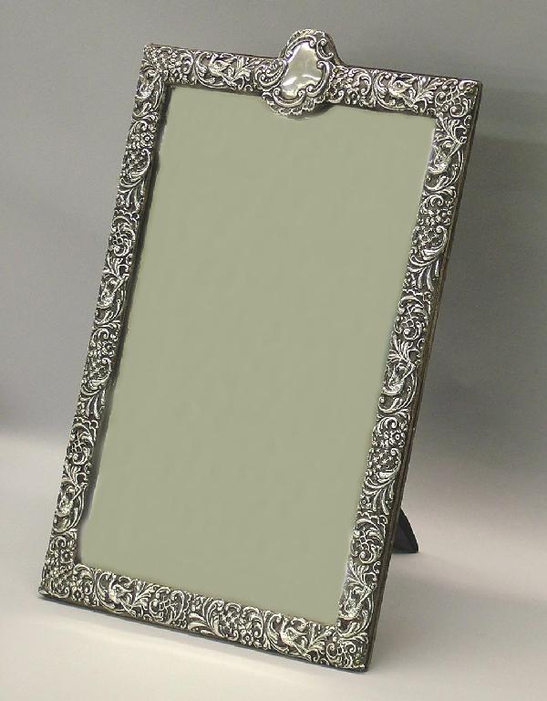 Appraisal: Good Victorian rectangular bevel edged mirror profusely decorated with pierced