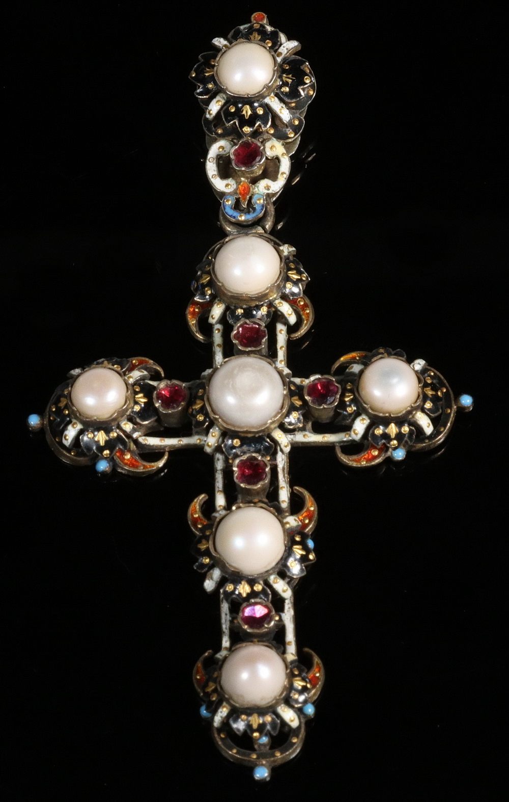 Appraisal: CROSS PENDANT A Very Early Handmade Cross Form Pendant gilded