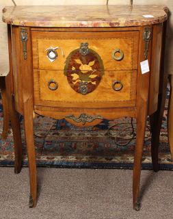 Appraisal: Louis XV style commode having a marble top above a