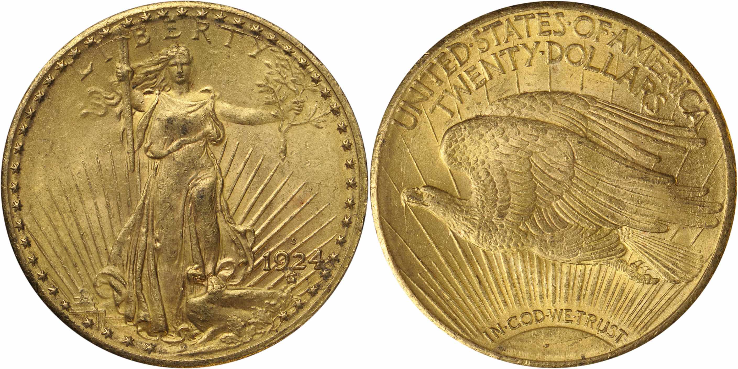 Appraisal: -S Decades ago the heavily melted -S double eagle was