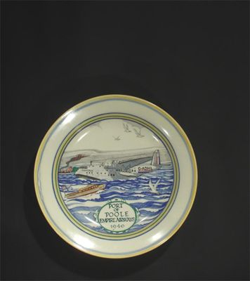 Appraisal: A rare Poole Pottery Port of Poole Empire Airways wall