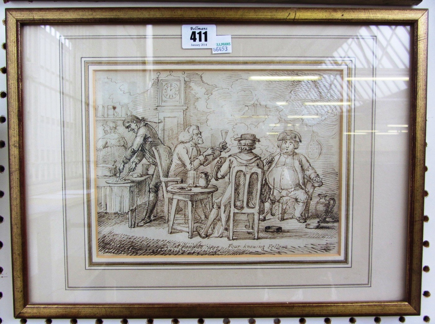 Appraisal: Matthew Haughton - Four knowing fellows pen and ink signed