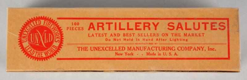 Appraisal: Artillery Salutes -Pack Firecrackers Class Manufactured by Unexcelled Mfg Company