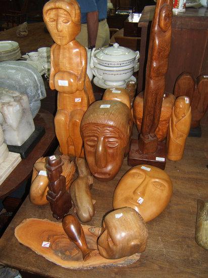 Appraisal: A mixed lot of various wood carvings by Constance Vera