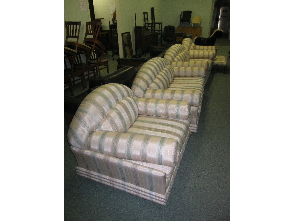 Appraisal: Modern lounge suite comprising two settee's two armchairs and a