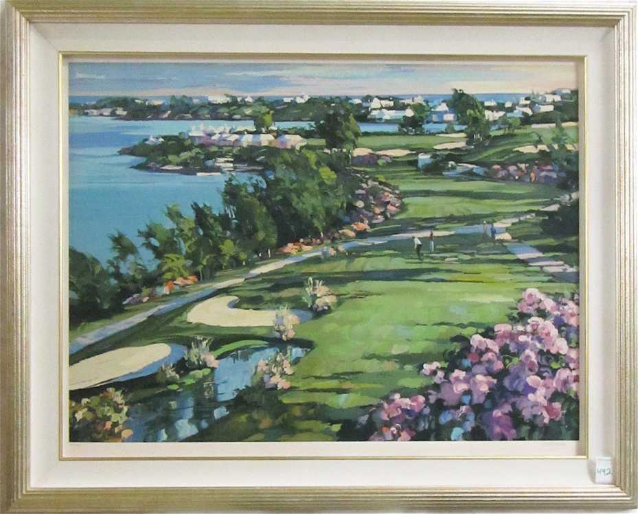 Appraisal: HOWARD BEHRENS SERIGRAPH ON PAPER American born th Fairway at