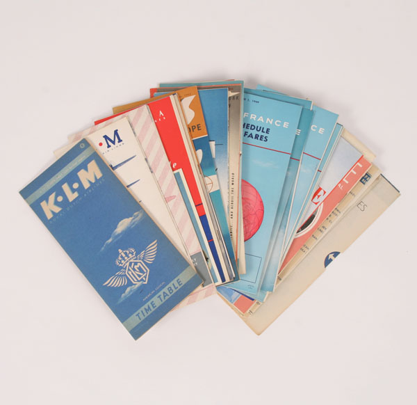 Appraisal: Lot of airline brochures including KLM Sabena Scandinavian BOAC and