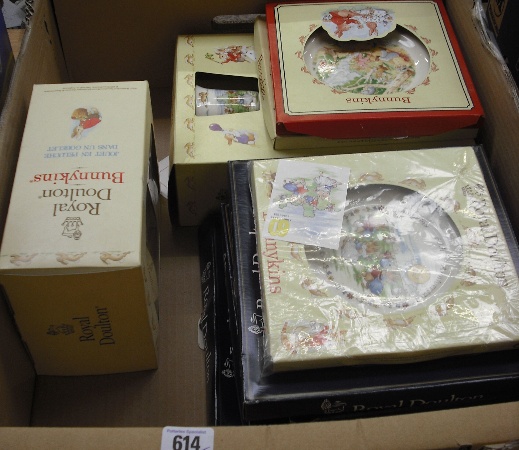 Appraisal: Collection Of Bunnykins Nursery ware to include Plates Oval Boxes