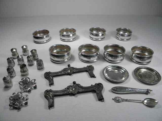 Appraisal: Group lot of assorted estate silver Some pieces are for