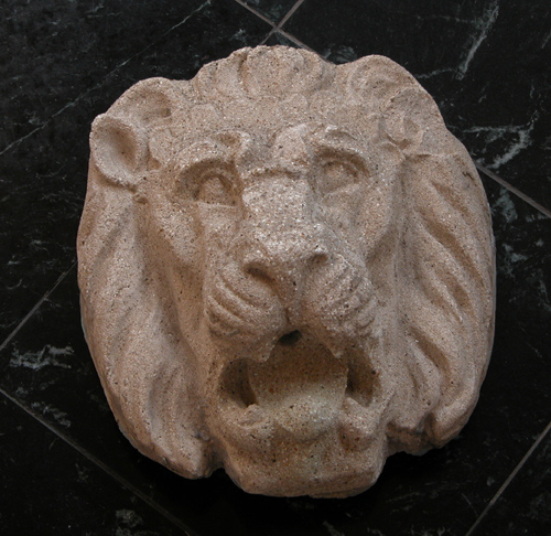 Appraisal: Cast Fountain Lion Head Relief th century Unknown x inches