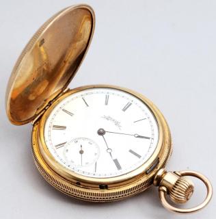 Appraisal: Elgin Antique Hunter Case Pocket Watch Victorian Gold-tone the serial