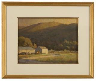 Appraisal: Glenna Hartmann ''The White Barn'' signed lower right Hartmann signed