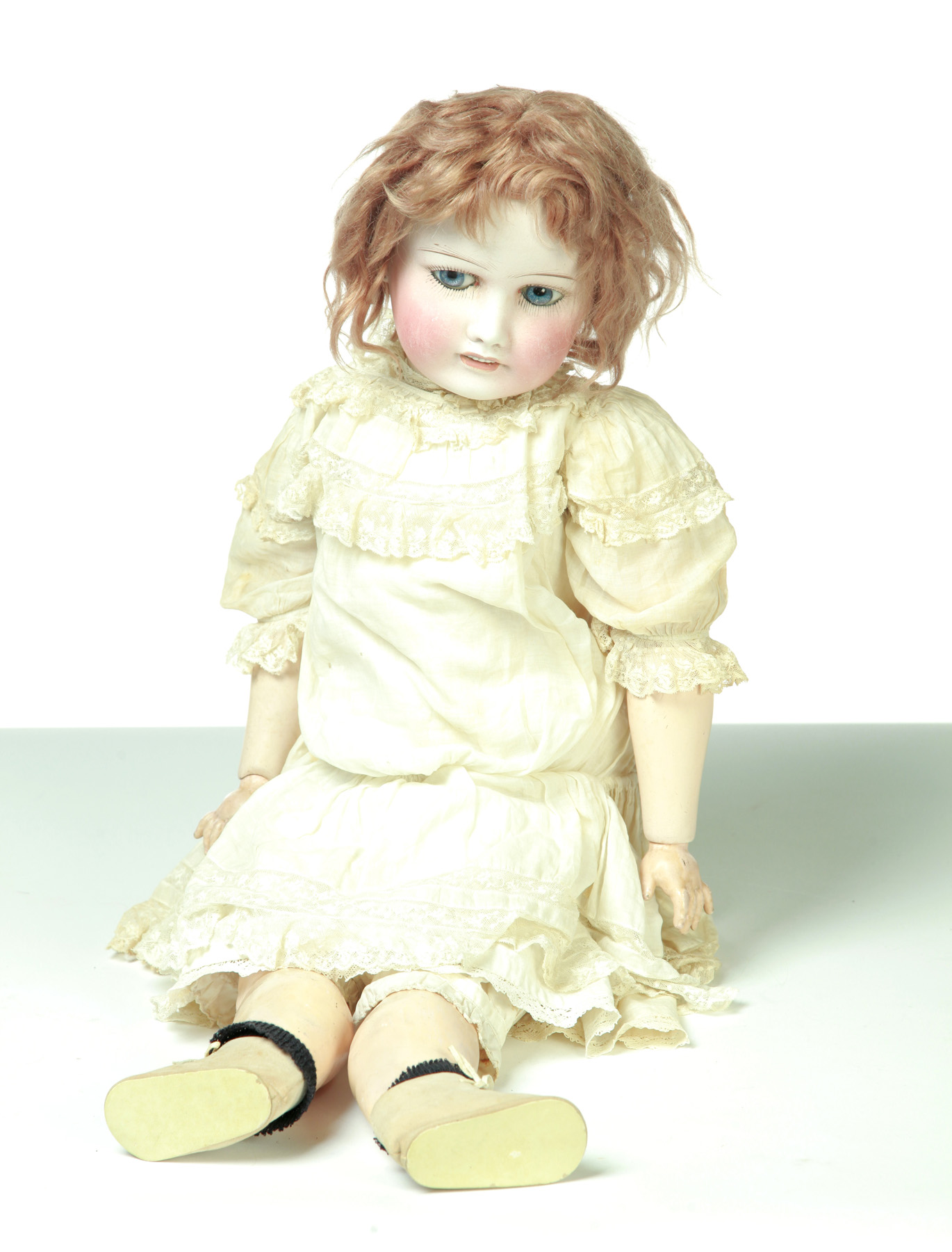 Appraisal: LIMOGES BISQUE HEAD DOLL France st half- th century Composition