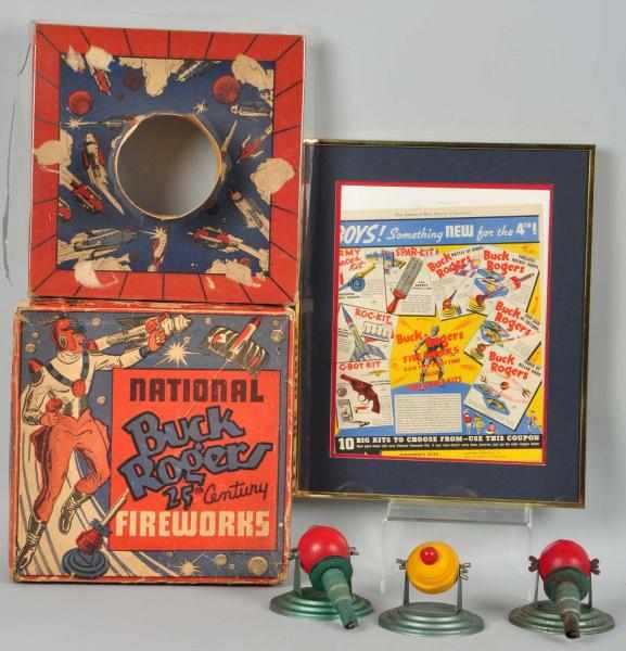 Appraisal: Buck Rogers Fireworks Display Set Description Circa Made by National