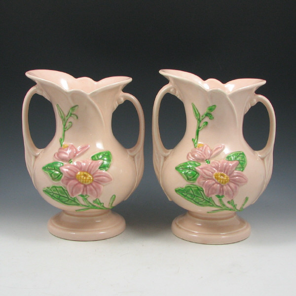 Appraisal: Two Hull Magnolia Gloss H- - vases in pink Both