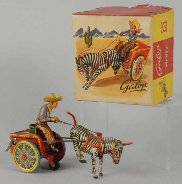 Appraisal: Tin Litho Lehmann Gallop Wind-Up Toy Description German Working Toy