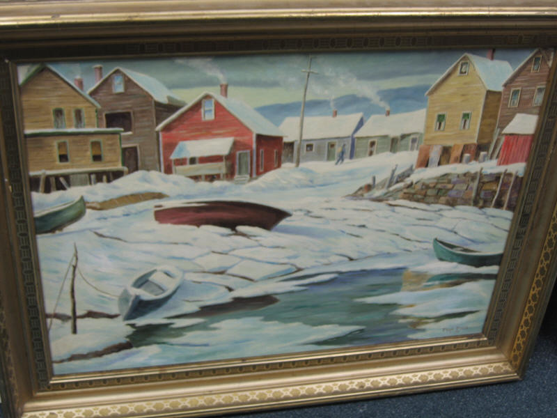 Appraisal: PAUL PING AMERICAN TH CENTURY Winter river landscape oil on