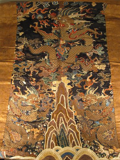 Appraisal: Chinese textile panel th century