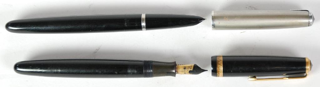 Appraisal: PARKER DUOFOLD FOUNTAIN PEN with ct gold nib glossy black