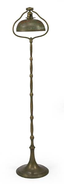 Appraisal: A Tiffany Studios bronze Harp floor lamp - intaglio finish