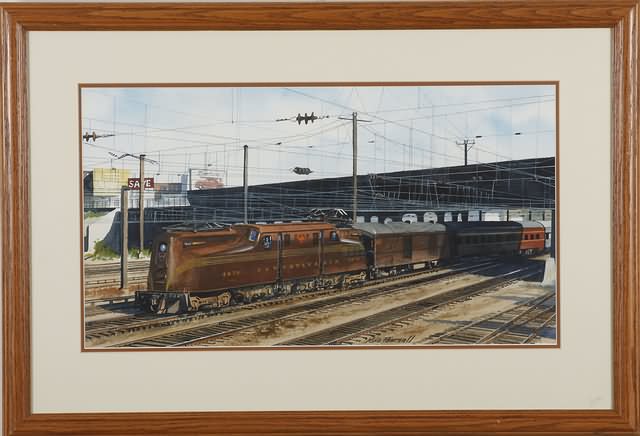 Appraisal: GG- at Philadelphia- th Street Station watercolor x sight SLC