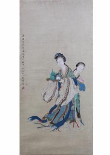 Appraisal: Chinese Scroll Painting Manner Gai Qi Manner of Gai Qi