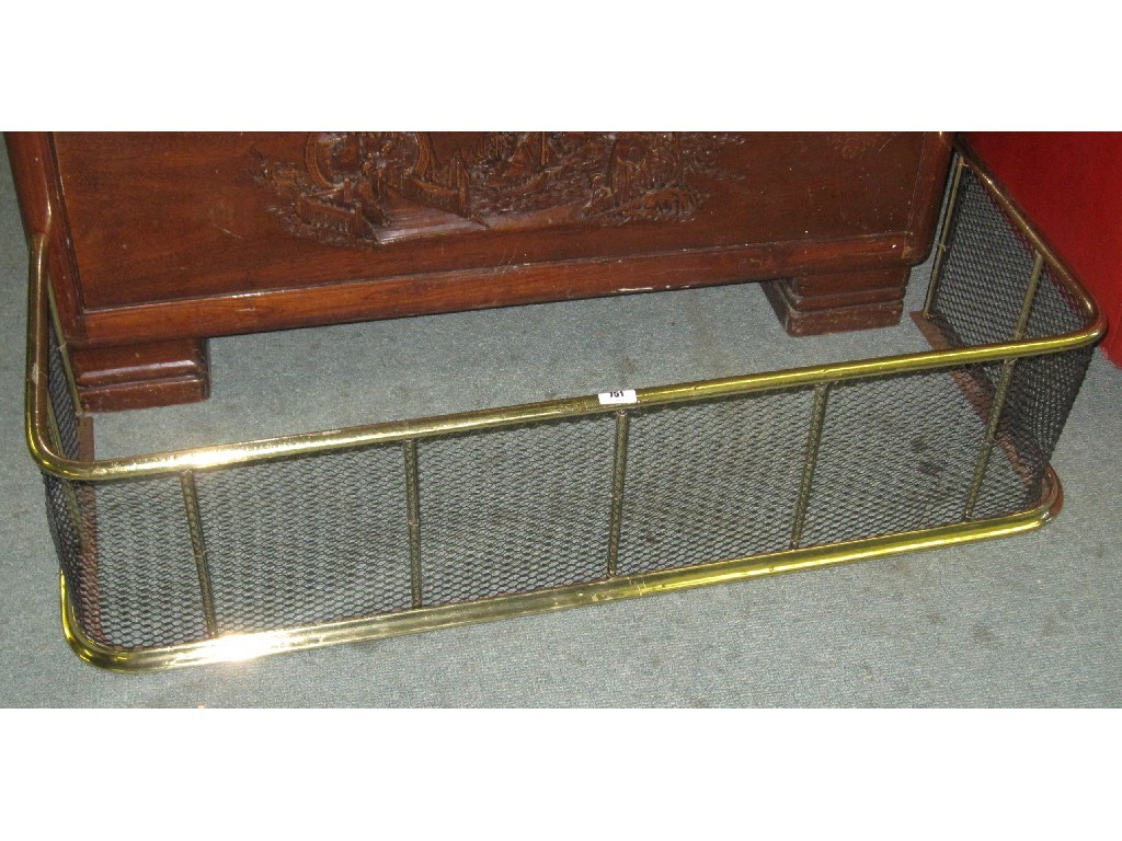 Appraisal: Brass fire fender