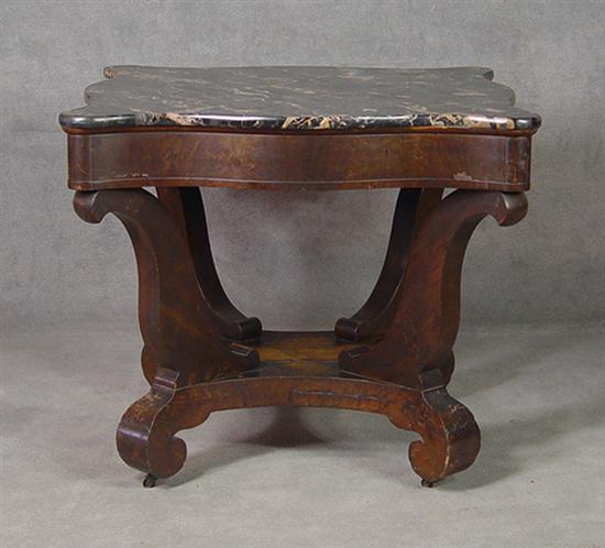 Appraisal: Classical Style Marble Top Center Table Mid th Century Black