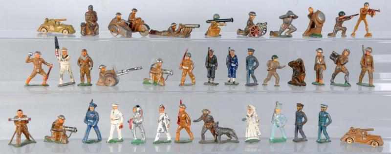 Appraisal: Large Lot of Dimestore Toy Soldier Figures Description Includes approximately