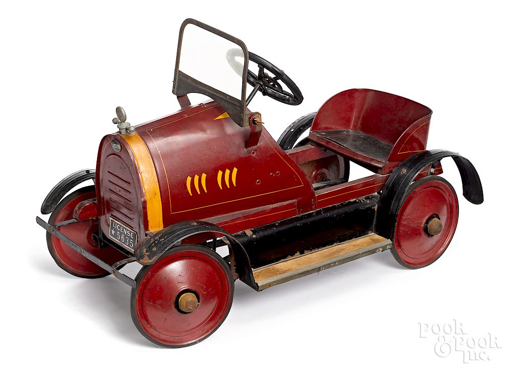 Appraisal: Franklin pressed steel pedal car American National Franklin pressed steel