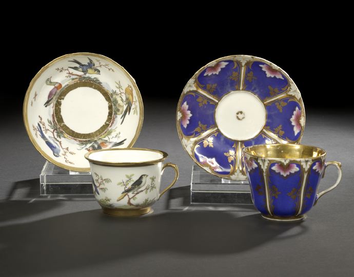 Appraisal: Two Paris Porcelain Bread-and-Milk Cup and Saucers Sets including a