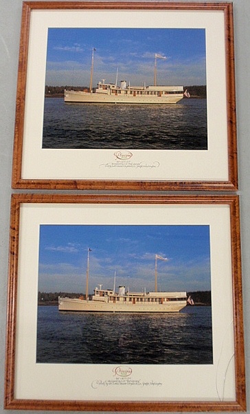 Appraisal: - Two framed Benjamin Mendlowitz photographs of the motor yacht