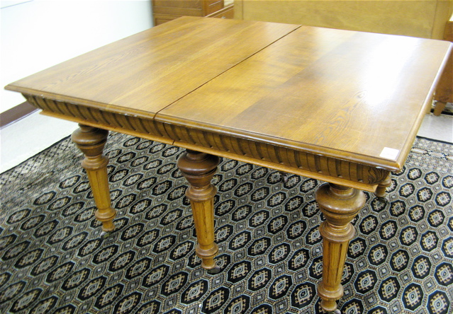 Appraisal: LOUIS XVI STYLE OAK DINING TABLE Continental late th century