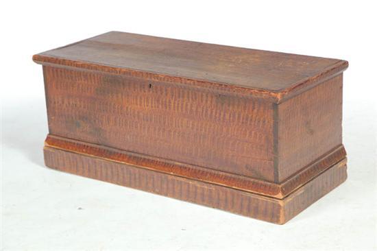 Appraisal: DECORATED BLANKET CHEST American st half- th century pine Dovetailed