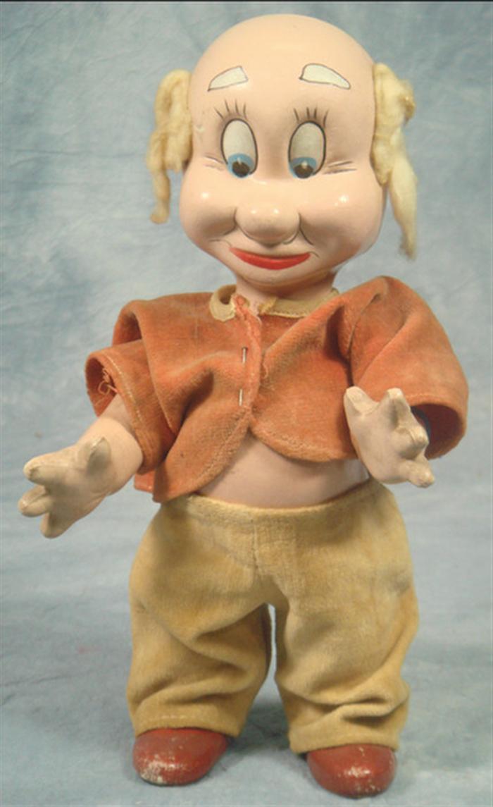 Appraisal: Knickerbocker Seven Dwarfs Doll all composition marked Knickerbocker Disney on